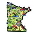 Minnesota The Land of Lakes State Artwood Jumbo...