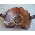 Antique Fenton Carnival Glass Peacock Tail Bon-...