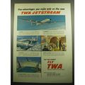1957 TWA Airlines Ad - Five advantages you enjoy only on the new TWA Jetstream