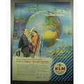 1957 KLM Airlines Ad - Over the Atlantic - to all the World.. It's a treat