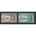 nigeria stamp 1946 victory set used sg60 sg 61 ...