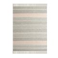 Gray Woven Cotton Striped Throw Blanket