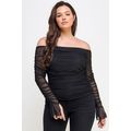 Ots Ruched Mesh Top