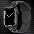 Carbon Fibre Silicone Strap, For Apple Watch Ul...