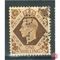 GB stamps 1937-47 KGV1 - 1/- SG475 perfin