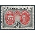 Nyasaland 1945 SG157 20/- Scarlet & Blue Mounte...