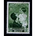 BELGIUM 1937 SG 789 35c - 5c QUEEN ASTRID GREEN...