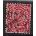 GB 1912 KGV 1d Scarlet used stamp wmk 49. (K139 )