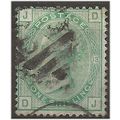 1876 SG150 1/- Green Plate 13 Check Letters "DJ...