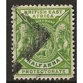 British East Africa 1896 SG65 1/2a Yellow-Green...