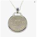 75th Cinch Pendant 1950 Lucky sixpence Birthday...