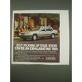 1989 Volvo Car Ad - Just picking up your Volvo ...