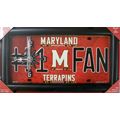 Maryland Terrapins #1 Fan License Plate Clock