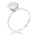 2 Carat Single Stone CZ Rhodium Classic Solitai...