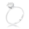 1 Carat Single Stone CZ Rhodium Classic Solitai...