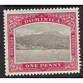 DOMINICA 1907-8 WMK CROWN CA SIDEWAYS 1d MINT H...