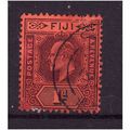 FIJI 1904 SG 116 1d PURPLE AND BLACK / RED FINE...