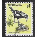 AUS 1980 $1.00 'BIRDS - WESTERN MAGPIE' FINE US...