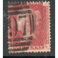 Sg43 1d red plate 162 FINE USED " J G " (reds)