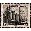 Poland 1951 Nowa Huta Steelworks 45G Used Stamp