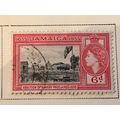 Jamaica QEII 1955 Tercentenary 6d Black & Carmi...