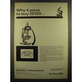 1966 Carl Zeiss Jena Microscope Ad - Why it Pay...