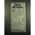 1984 Christian Children's Fund Ad - Sally Struthers - this Coupon