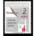 Yugoslavia 1957 Red Cross 2D Used Stamp Aeroplane