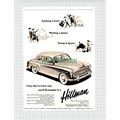 X845) Hillman Minx Saloon Car Black & White Adv...