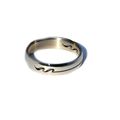 316L Stainless Steel Cut Out Wave Line Band Rin...