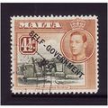 MALTA 1948 SG241 4 1/2d OLIVE GREEN & YELLOW BR...