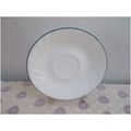 Corelle Blue Velvet Saucers Swirl Rim - Blue Edges