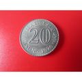 1976 MALAYSIA 20 SEN FREE POST. U