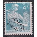 Mi 991: 4 Fr. green-blue Precancelled Definitiv...