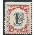 South West Africa 1931 D48 1d Black & Scarlet P...