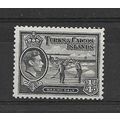 Turks&Caicos.SG194 1/4d Raking Salt (Black).Mou...
