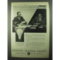 1931 General Electric Edison Mazda Lamps Ad - P...