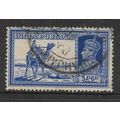 INDIA 1937 3a.6p BRIGHT BLUE DAK CAMEL SG 254 F...