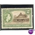 British Solomon Islands QEII 1964 2d Brown & Gr...