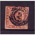 DENMARK 1858 4 SK BROWN SG 15 FINE USED