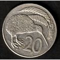 New Zealand Twenty Cents 1987 20c Coin Kiwi NZ ...
