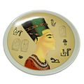 Small Faithi Mahmoud Nerfertiti 4" Plate With G...