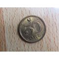 Denmark 1980 50 Ore Coin