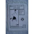 1999 programme Bloxwich Town v. Cradley Town