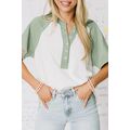 Clearly Aqua Colorblock Raglan Short Sleeve Hal...