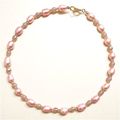 Anklet #gppp pink fresh water pearls gold plate...