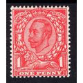 Sg349 1d bright scarlet wmk RC multiple mint ne...