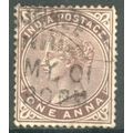 India stamps 1882 - SG 88 - QV 1a purple used