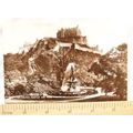vintage postcard Edinburgh Castle & Ross Fountain