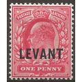 British Levant 1905 L2 1d Scarlet Mounted Mint ..